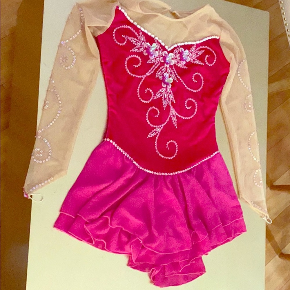 Fucia figure skating dress